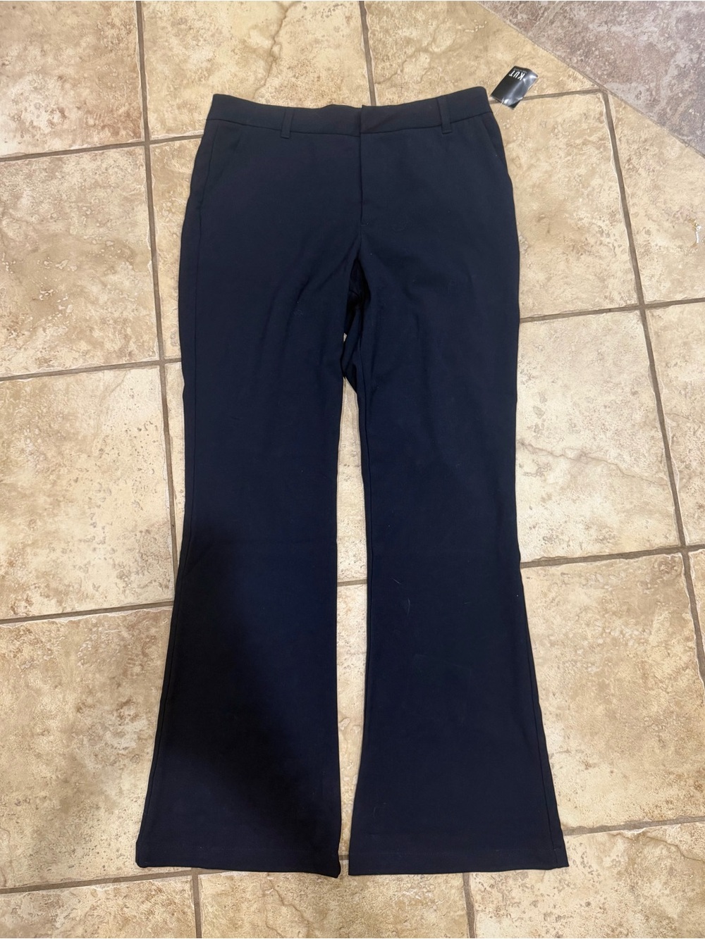 KUT from the Kloth Stella High Rise Flare Trouser Pants Navy Size 10 Womens NWT